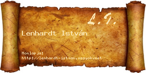 Lenhardt István névjegykártya